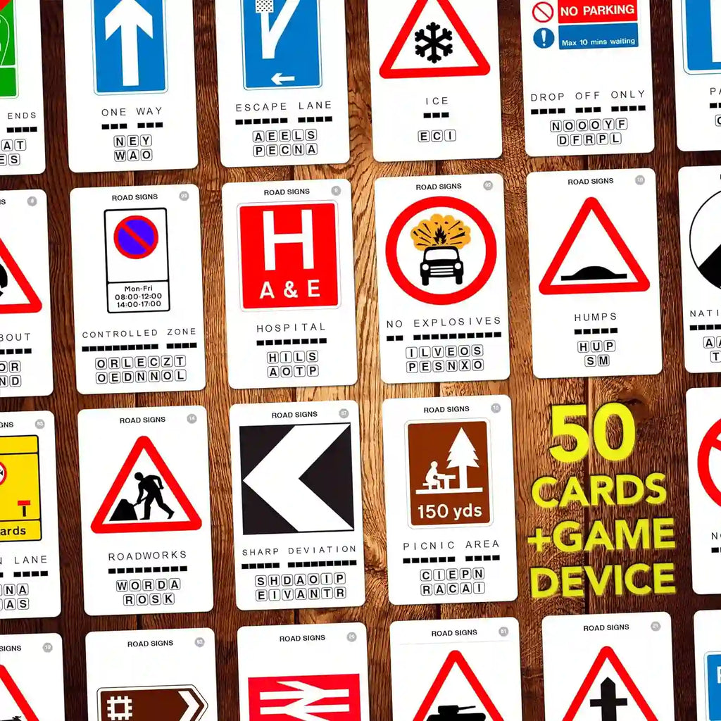 Traffic sign flash cards