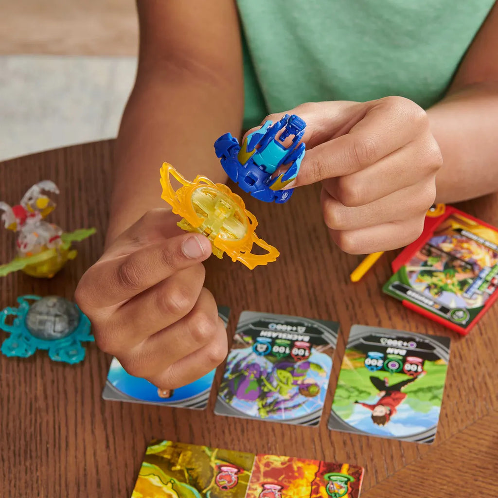 Special Attack Bruiser and Octogan Figures in child's hand