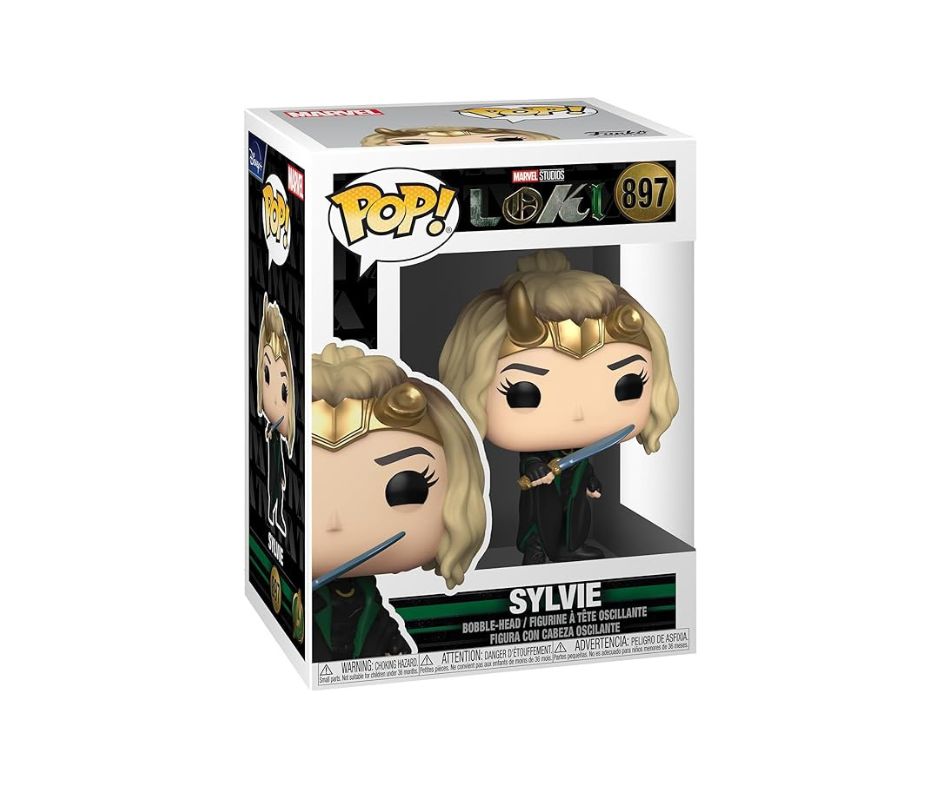 "Funko POP! Loki - Sylvie With Cape. This vinyl figure features Sylvie from the Loki series, wearing her distinctive cape. A must-have collectible for fans of the mischievous variant of Loki."