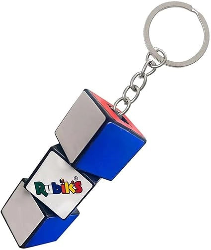 Rubik's cube keychain on a white background