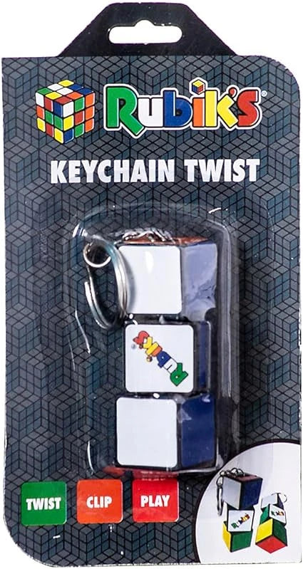Rubik's Keychain Twist toy packaging with Rubik's logo