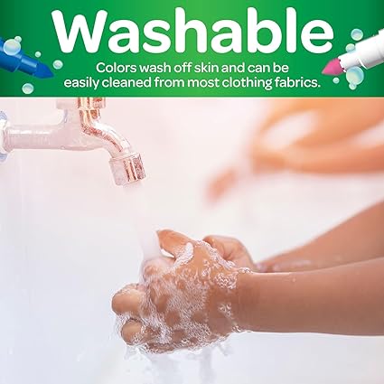 washing hands after coloring