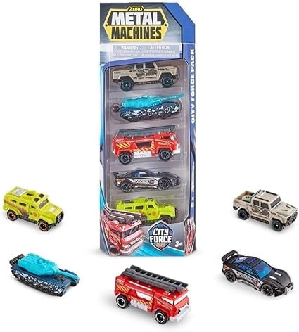 ZURU Metal Machines City Force Car Pack with 5 Cars Pack