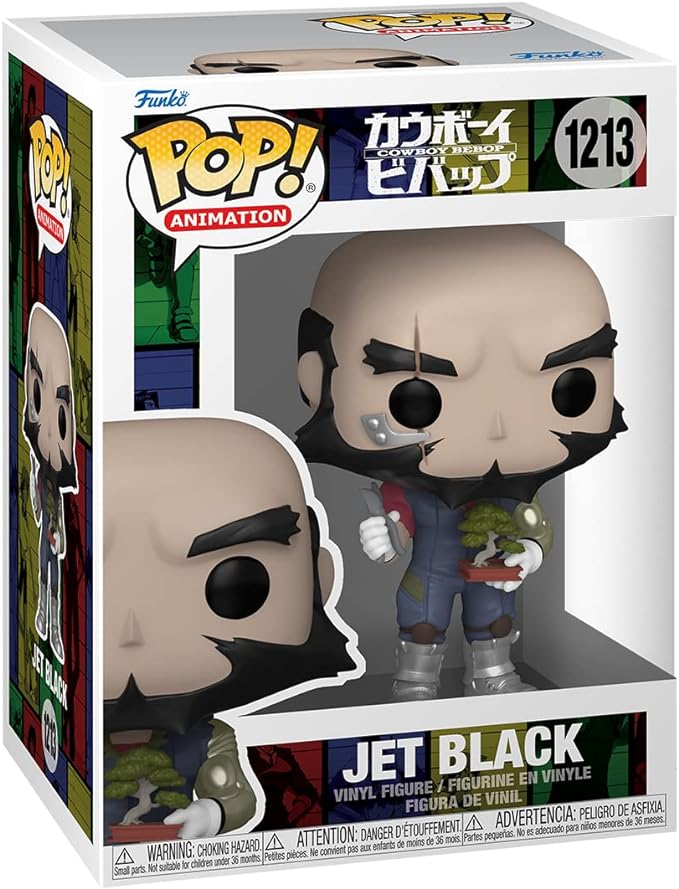 Box packing of jet black 1213 funko pop up of cowboy