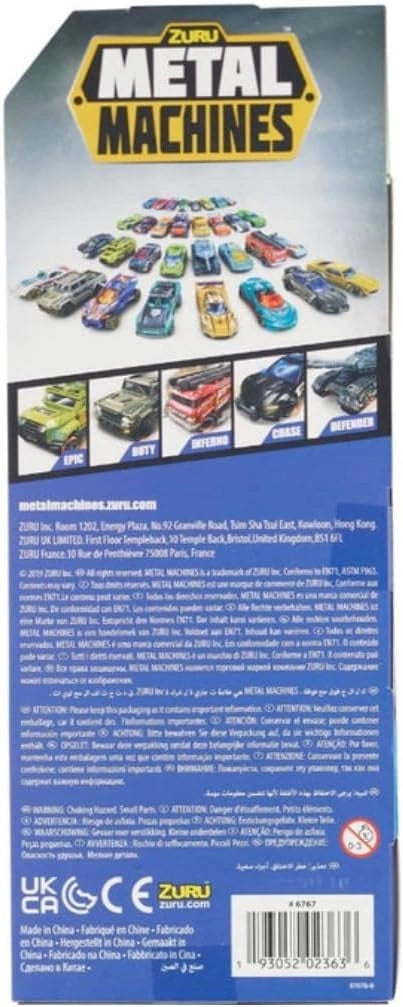 Back Side of ZURU Metal Machines City Force Car Pack