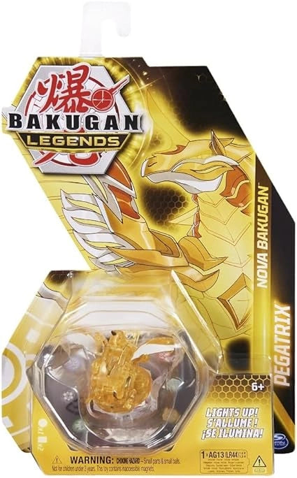 Bakugan Legends yellow Pegatrix toy figure in packaging