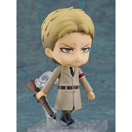 This Reiner Braun action figure holding a gun and wearing a captain suit
