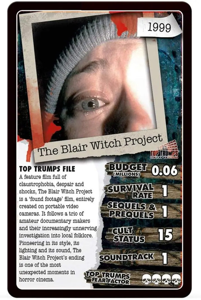 Blair Witch Project Top Trumps Card