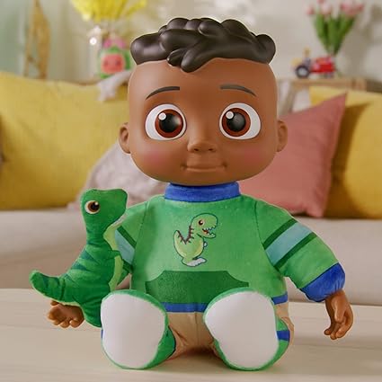  CoComelon - My Friend Cody Plush with Dinosaur (Sings "Cody's Special Dinosaur Day"). Soft and cuddly Cody plush with attached dinosaur friend. Plays clips of the popular CoComelon song for interactive fun. Perfect for preschoolers!