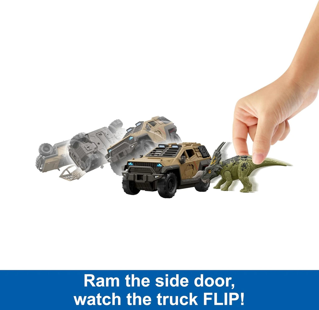 Ram the side door, watch the truck FLIP!