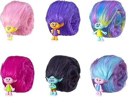 DREAMWORKS TROLLS Hair Huggers  Toy Figures