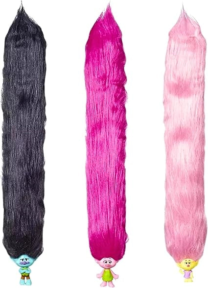 TROLLS Hair Huggers with colorful hairs
