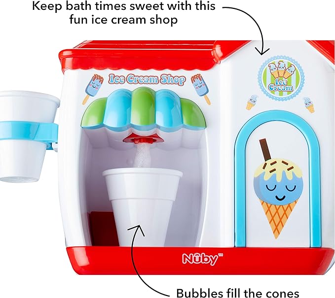 Detailed view of the machine's playful design and ice cream-themed features