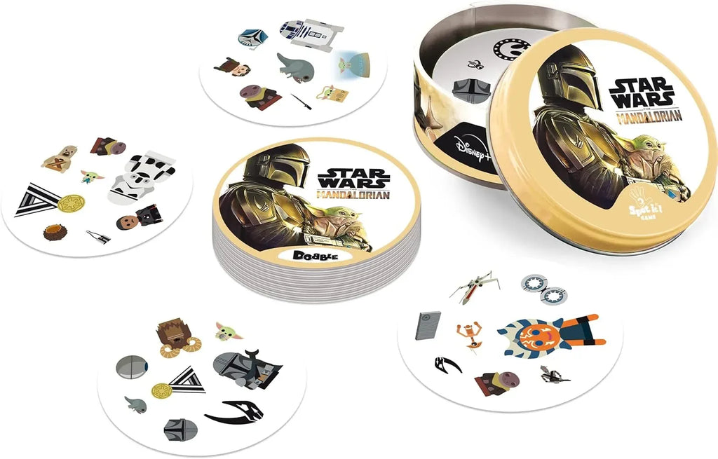 Picture Cards of Fast Dobble Star Wars Mandalorian Card Game