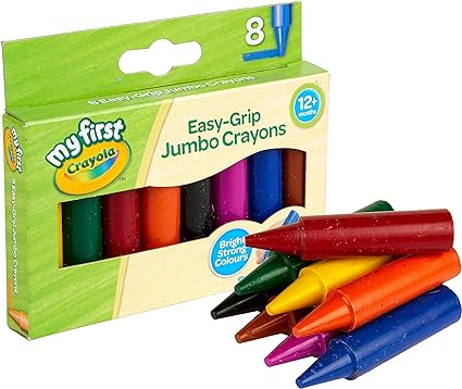CRAYOLA My First Jumbo Crayons - 8 Assorted Colours, perfect for toddlers