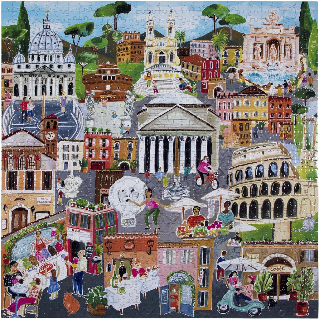A colorful close view of eeboo rome puzzle