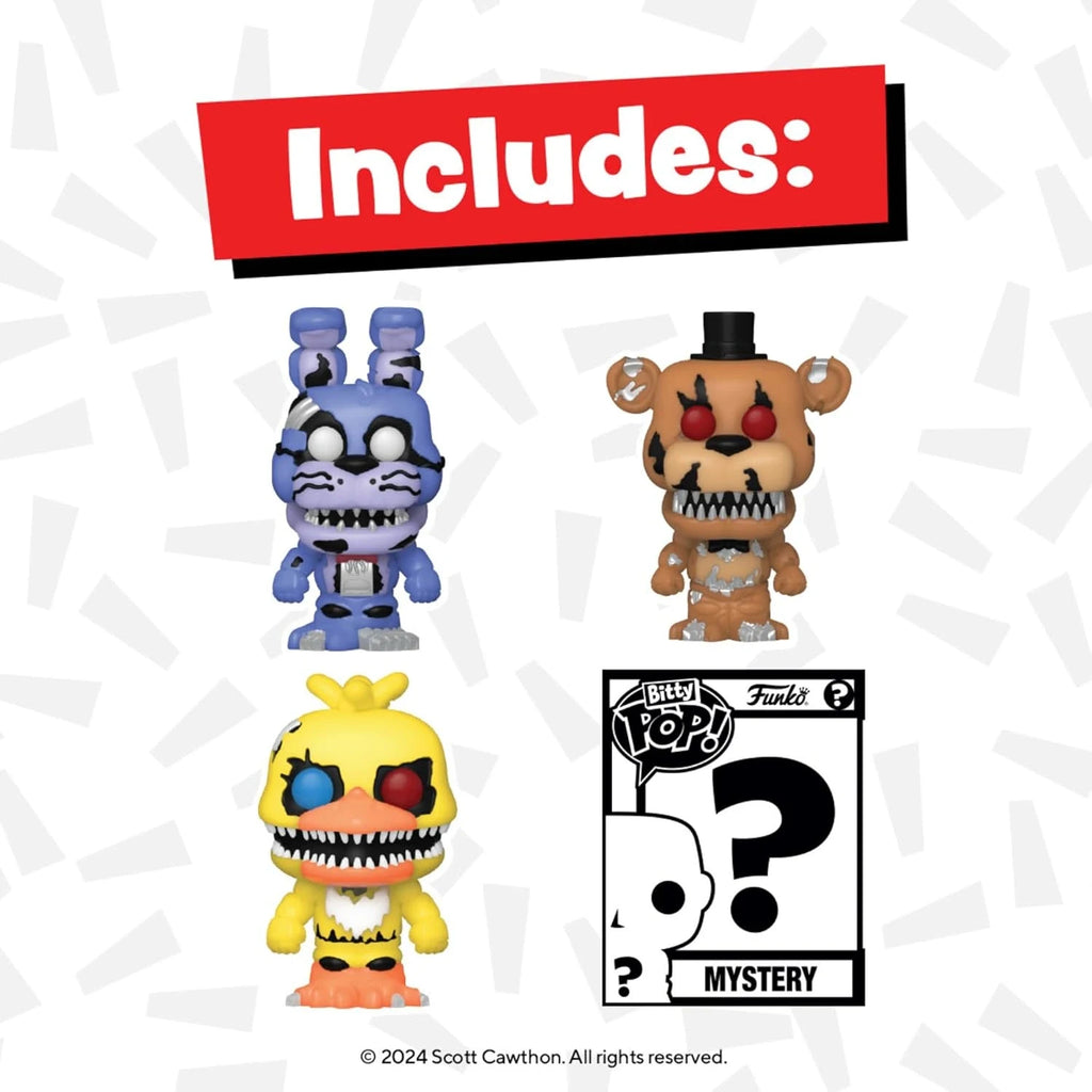 Nightmare Bonnie, Nightmare Chica, Nightmare Freddy , A Surprise Mystery Mini Figure