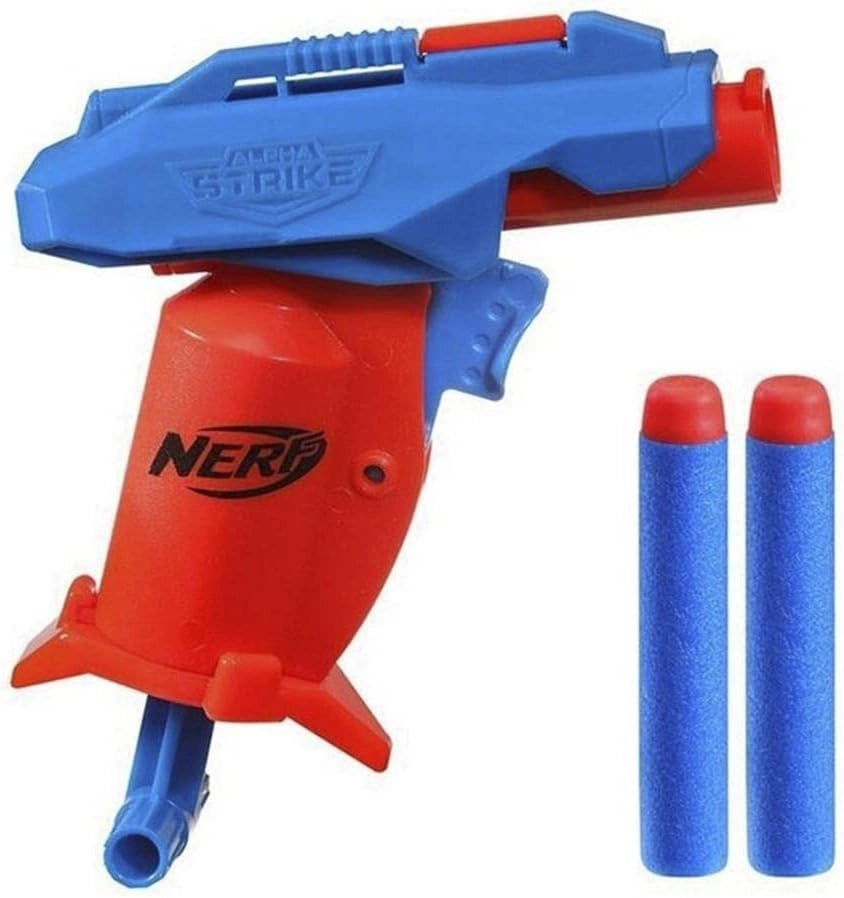 nerf alpha strike gun with 2 Nerf foam darts