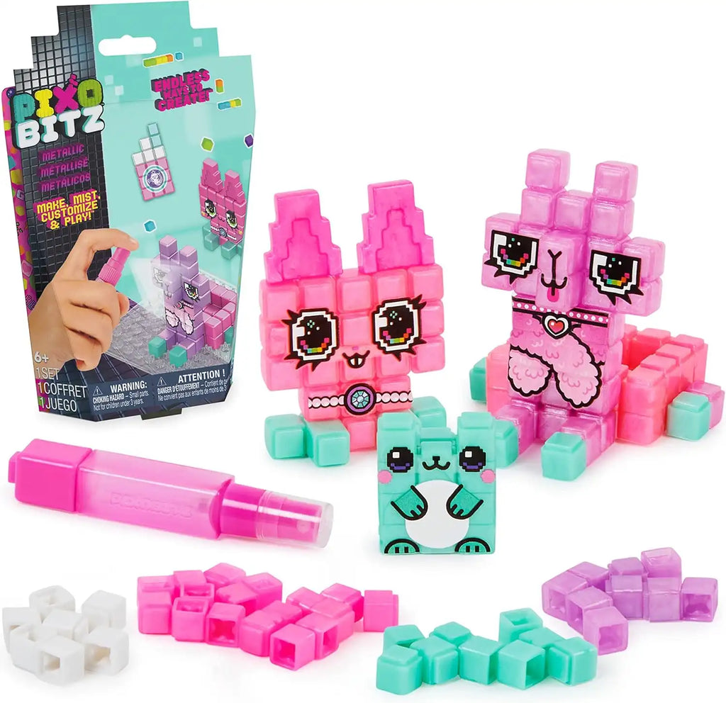 Pixobitz Metallic Pack 156: Exclusive Water Fuse Beads with Decos & Accessories