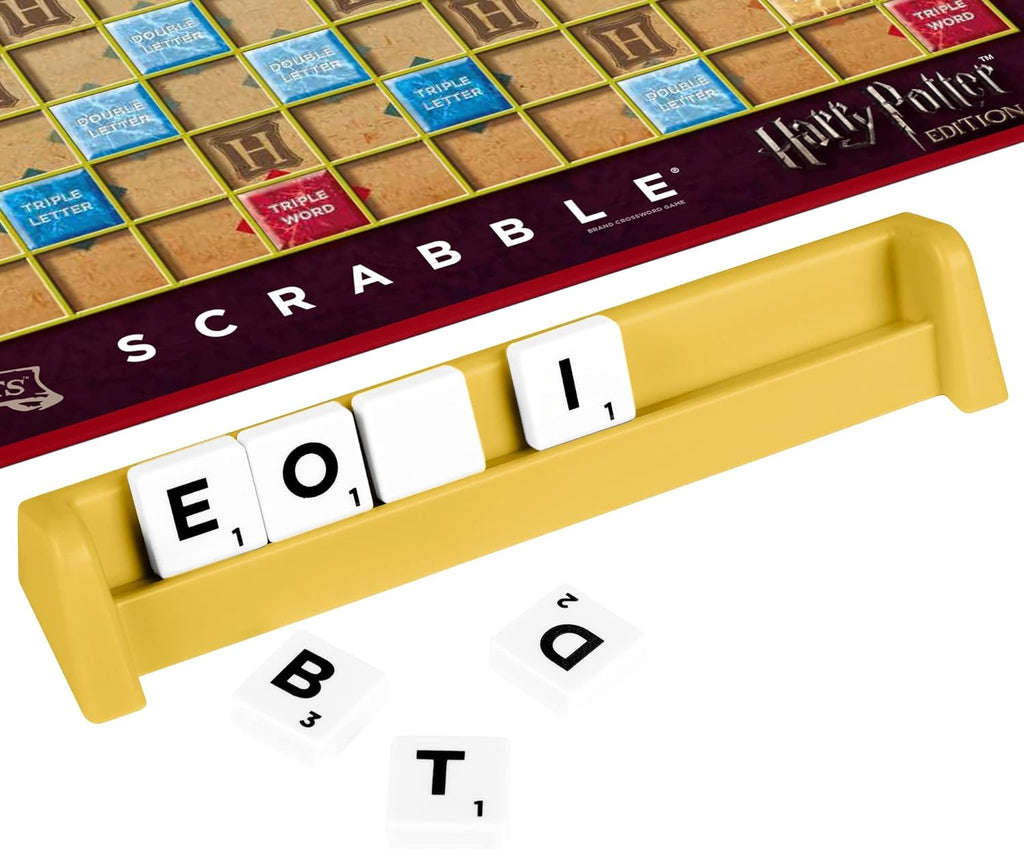 Close view of scrabble harry potter