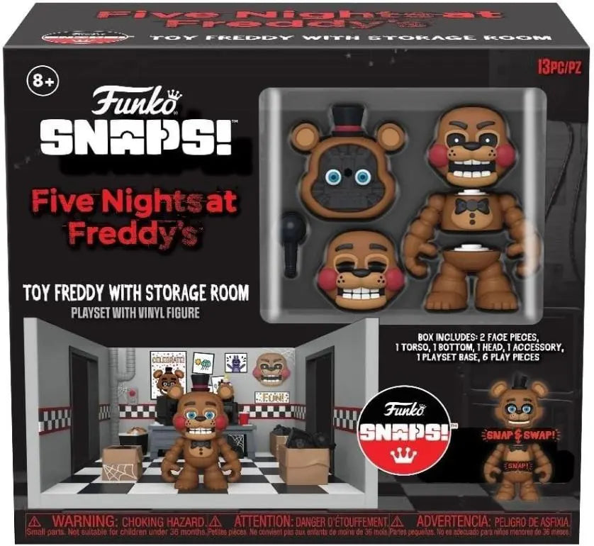 Funko Snaps Playset - Security Room box back side with removeable face masks