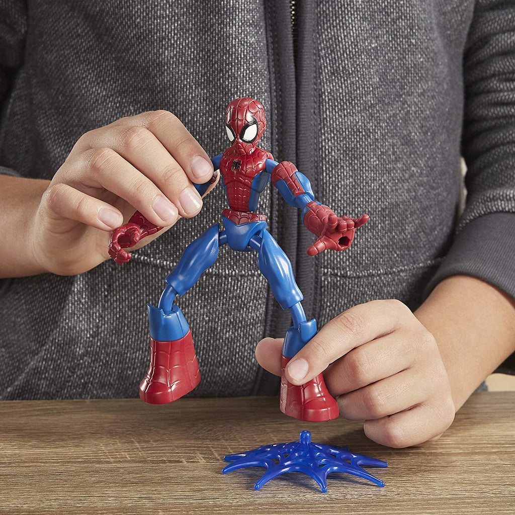 Kids playing with the Iron Man figure, demonstrating poseability.