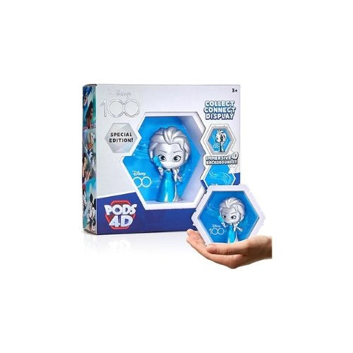 PODS 4D display with a character figure on a white background