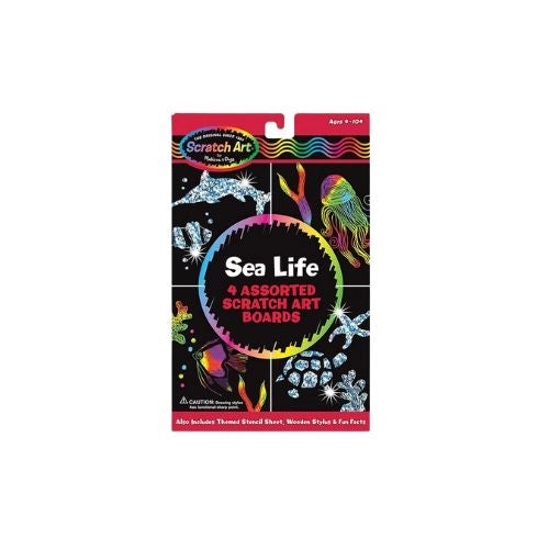 MELISSA & DOUG SCRATCH ART SHEETS - SEA LIFE
