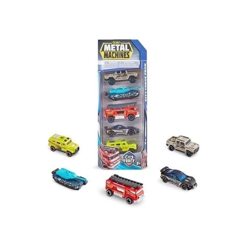 ZURU Metal Machines City Force Car Pack with 5 Cars