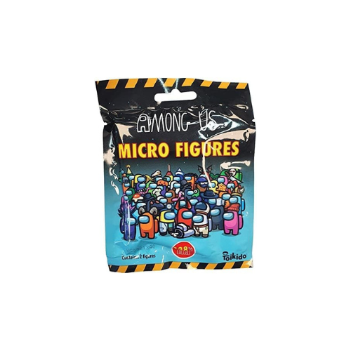 Among Us mystery blind bag containing two collectible mini crewmate figures. Figures come in a surprise assortment, so you won't know which ones you'll get until you open the bag.