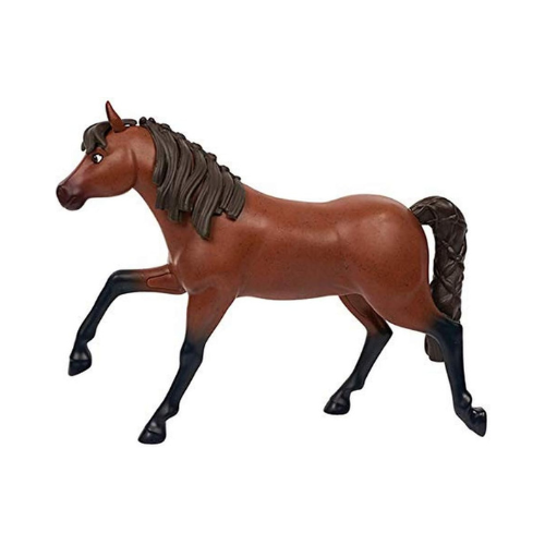 The Spirit Classic Espada Horse Figure is a beautiful depiction of a horse in an elegant dressage pose. It features a partially button-braided mane and a continental-style braided tail. This versatile toy is ideal for both interactive play and aesthetic display.