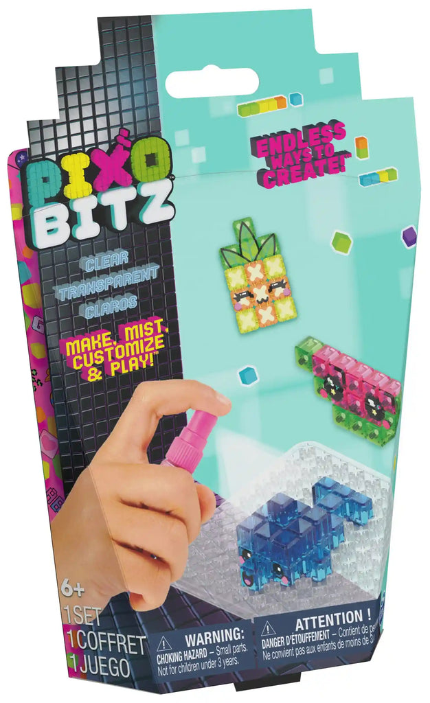 Pixobitz Transparent Set: Spray Beads Craft for Building 3D Figures